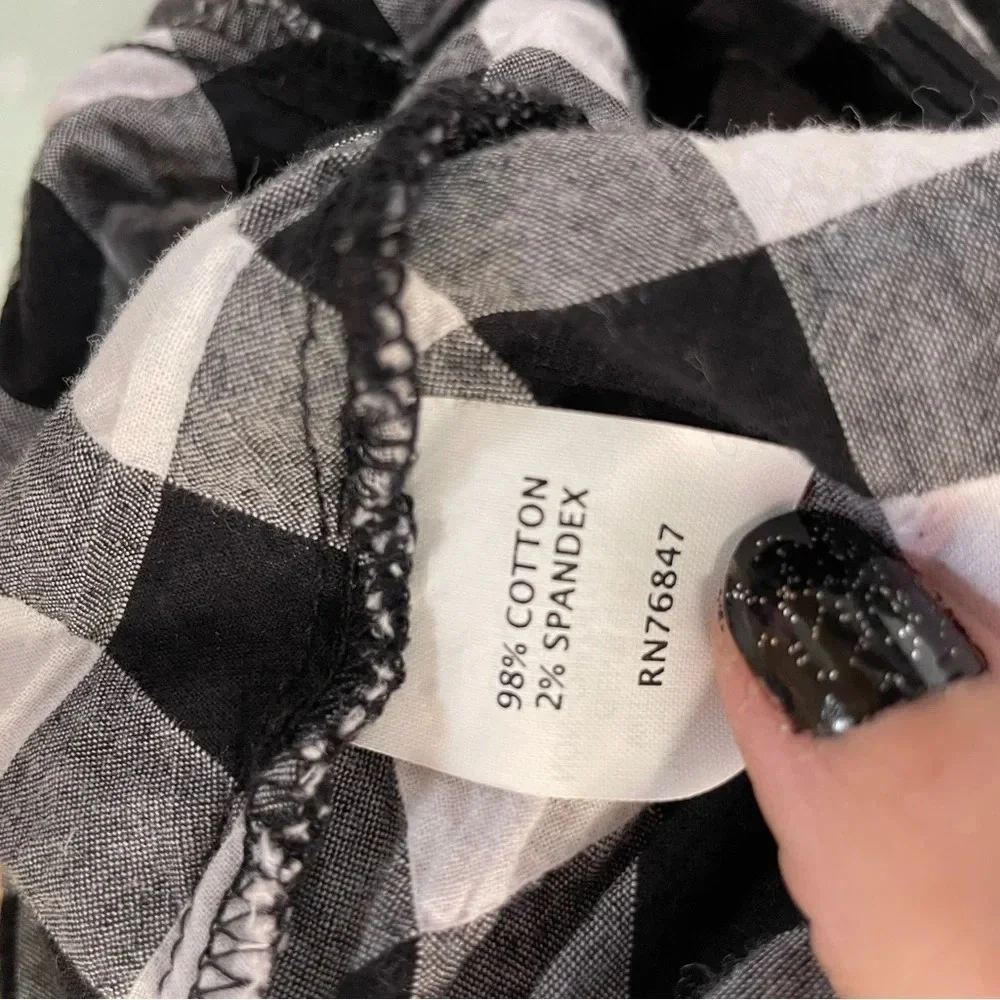 Apropos black and white gingham skirt